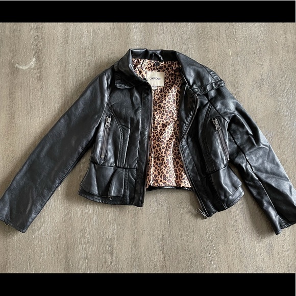 Cherokee Other - Faux Leather/Leopard Print interior jacket